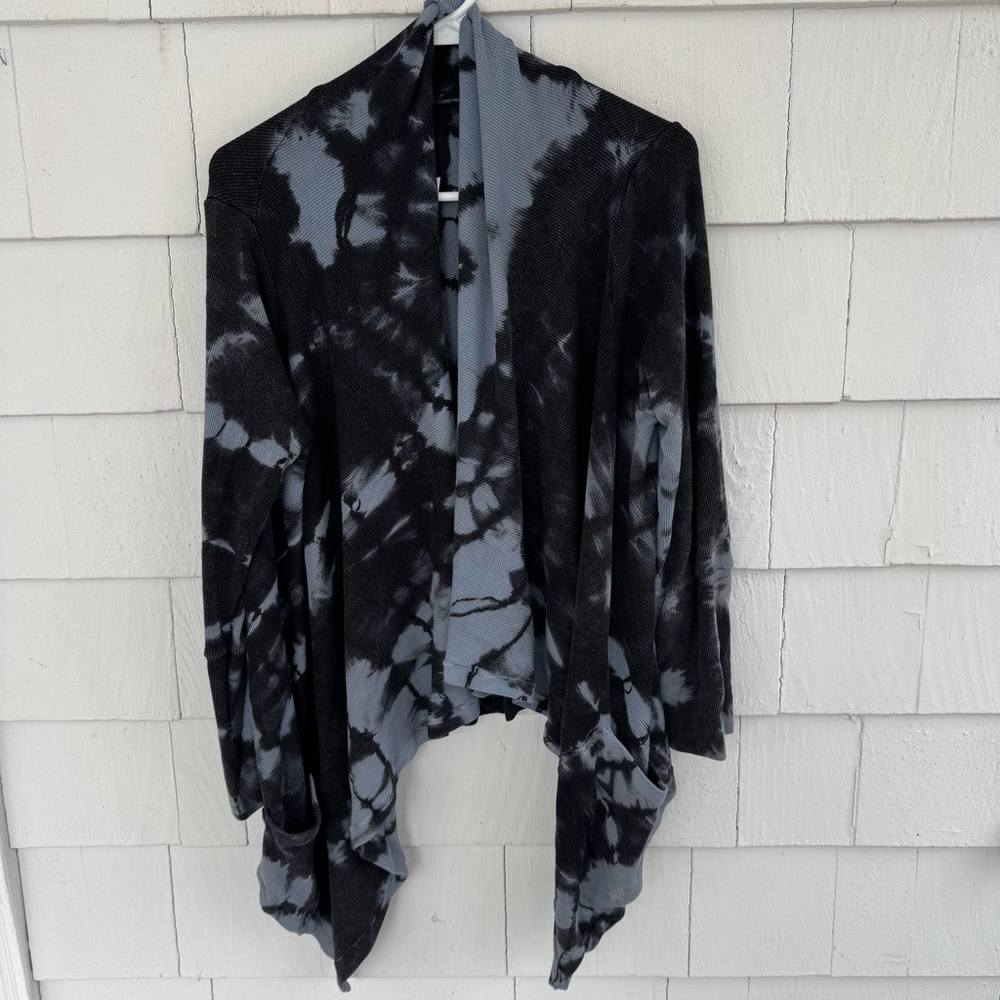 Heyne Bogut Marble Waffle Knit Cardigan size Small